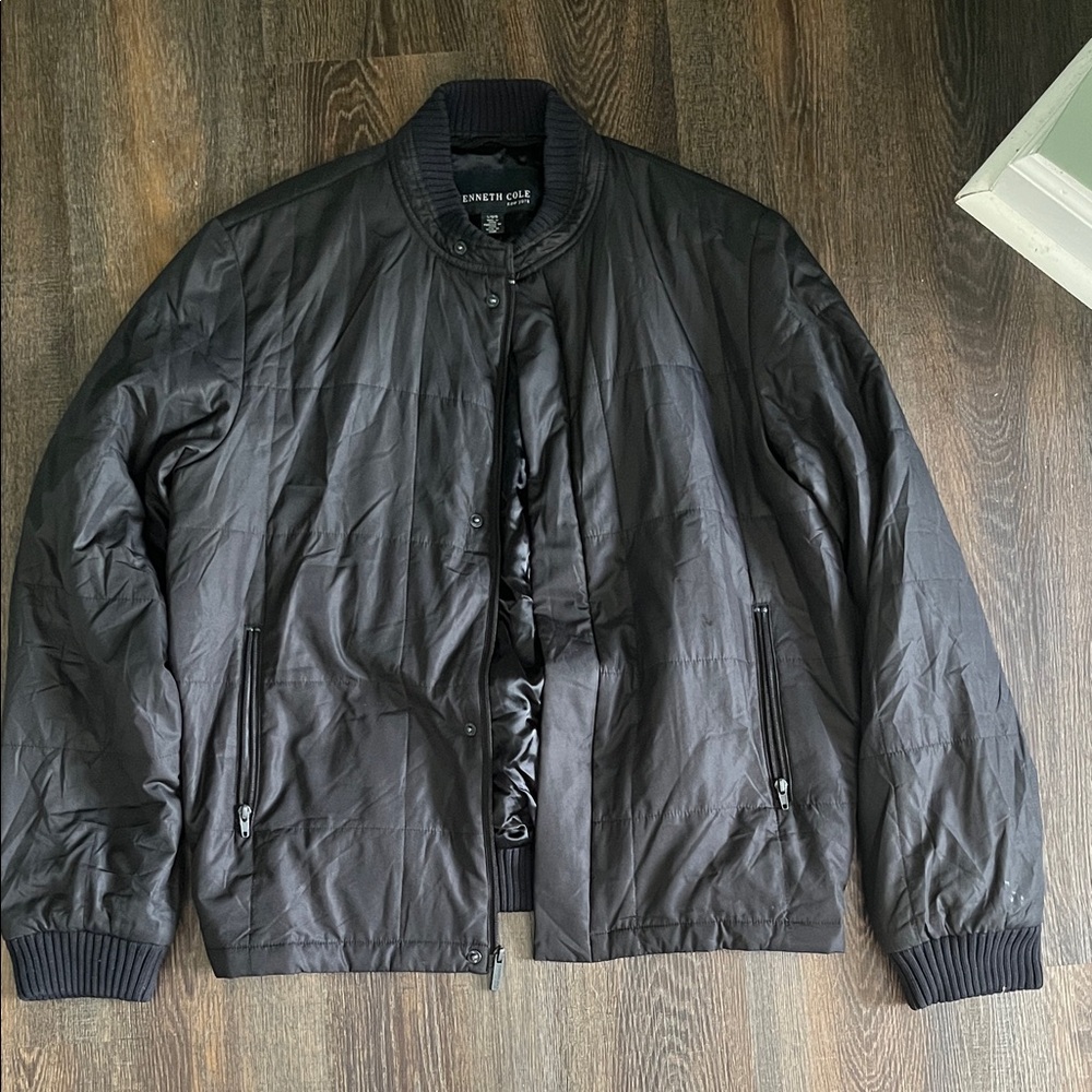 Kenneth Cole Men's Black Bomber Jacket